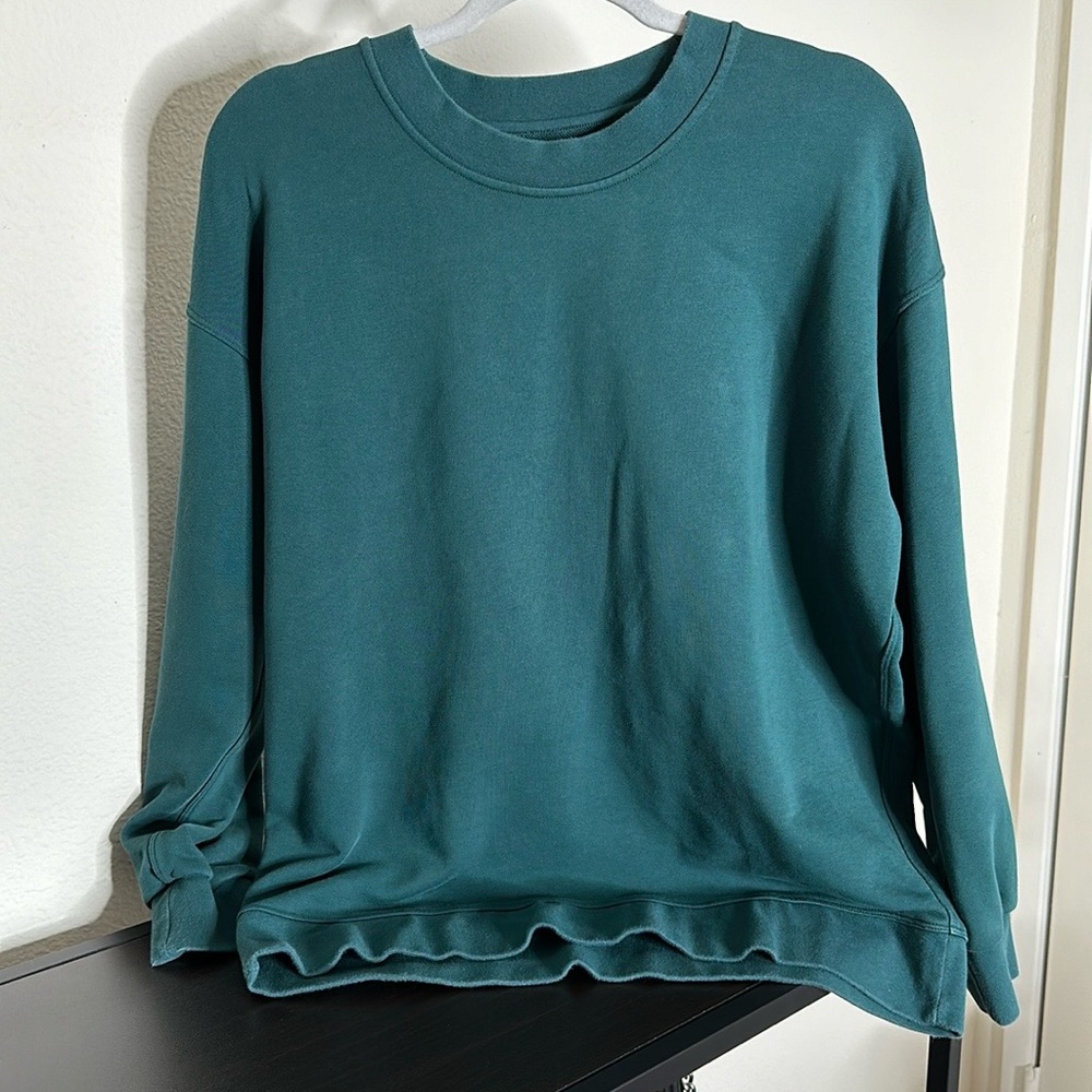 lululemon athletica Teal Green Crewneck Sweatshirt
